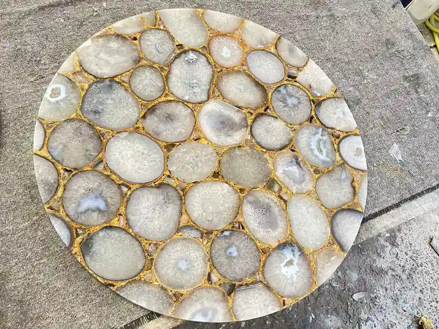 White Agate Table