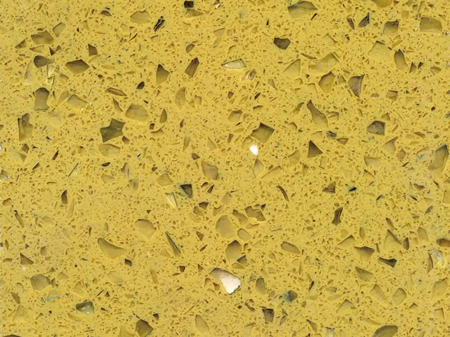 Yellow quartz slab for countertops